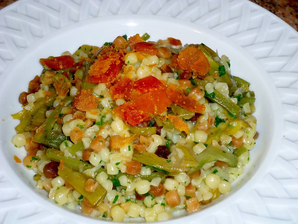 La fregola sarda con carciofi e bottarga